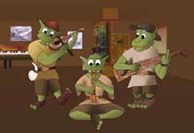 Bild: Spielmannsgnome musizieren im Noxeon